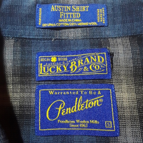 Lucky Brand/Pendleton pearl snap Austin sz S - Picture 6 of 8